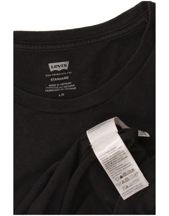 Levi's Mens Standard T-Shirt Top Large Black Cotton