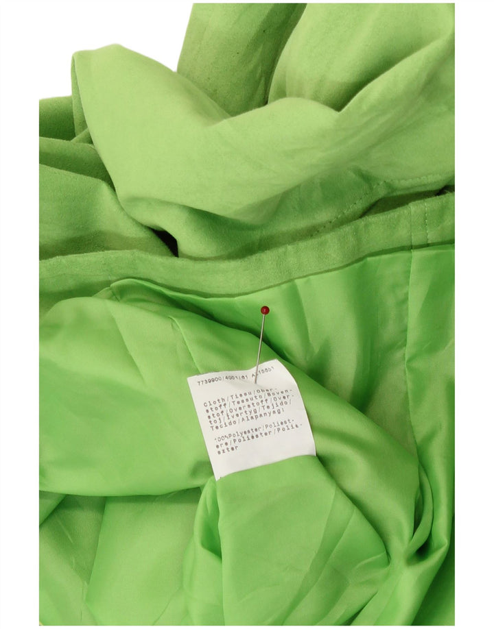 Veste Blazer Femme Vintage UK 12 Polyester Vert Moyen