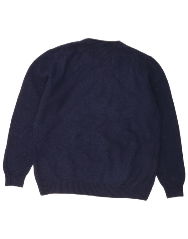 Marks & Spencer Mens Blue Harbour Crew Neck Jumper Sweater Medium Navy