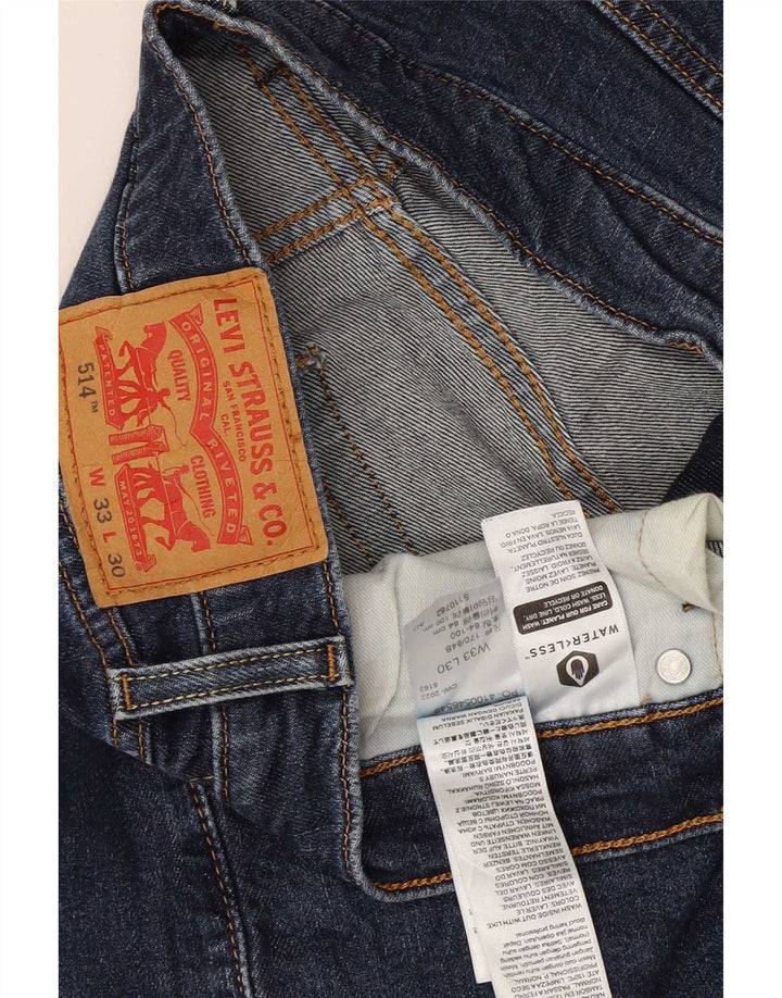 Levi's Mens 514 Straight Jeans W33 L23 Blue Cotton