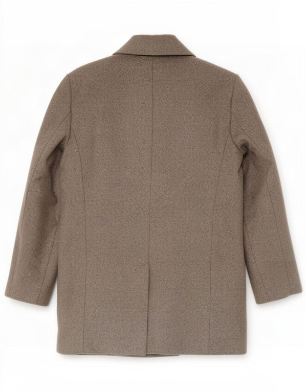 Reiss Mens Pea Coat UK 38 Medium Grey Wool