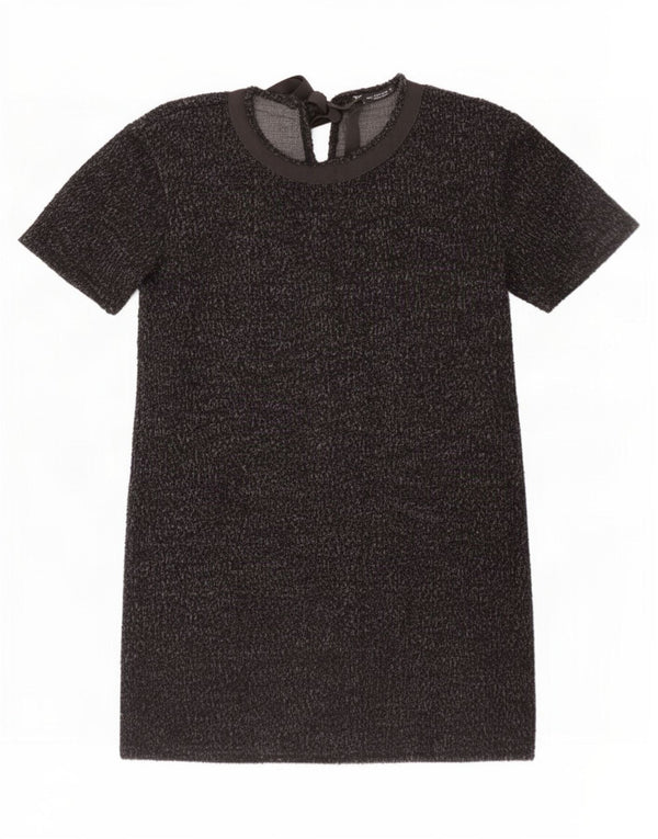 Abito basic da donna Zara UK 14 cotone medio nero screziato