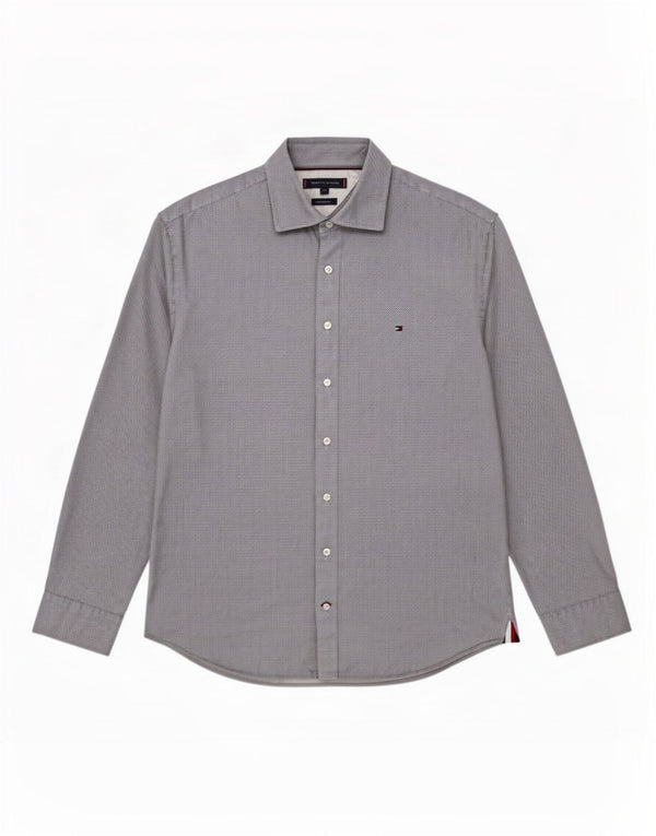 Tommy Hilfiger Chemise coupe classique pour homme 2XL Bleu géométrique