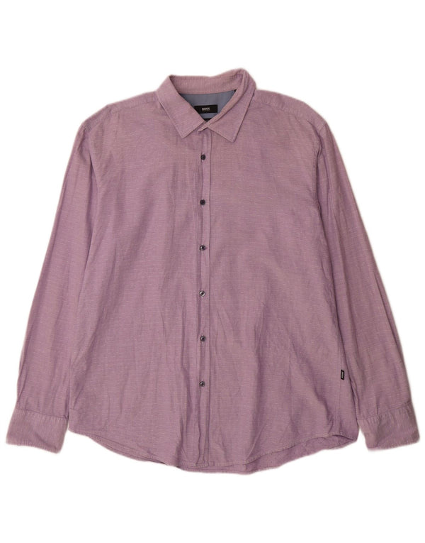 Hugo Boss Chemise Slim Fit 2XL Coton à pois violet pour homme