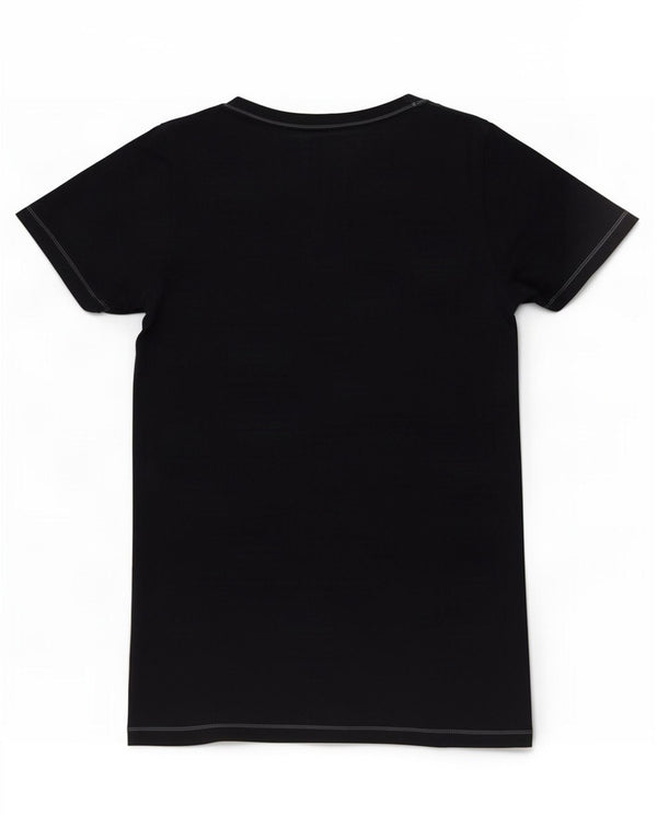Hollister Mujer Camiseta Top UK 10 Small Azul Marino Algodón