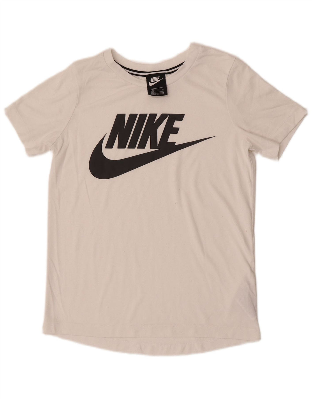 T-shirt grafica da donna Nike Top UK 10 piccola bianca in poliestere