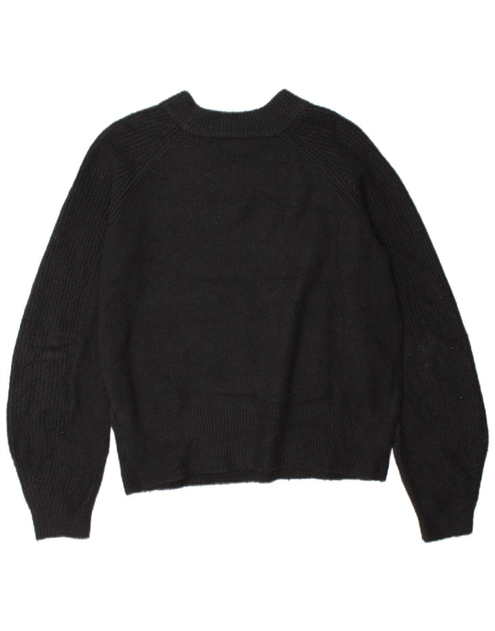 MARKS & SPENCER Womens Crew Neck Jumper Sweater UK 10 Small Black