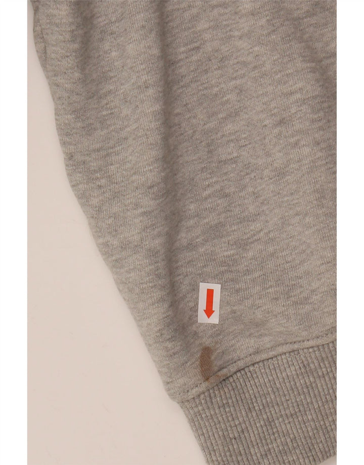 TOMMY HILFIGER Womens Graphic Oversized Sweatshirt Jumper UK 10 Small Grey