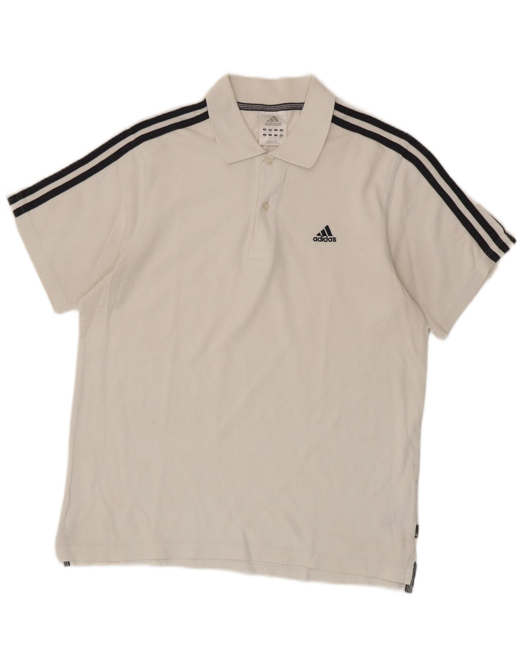 Polo Adidas Hombre Algodón Blanco Mediano