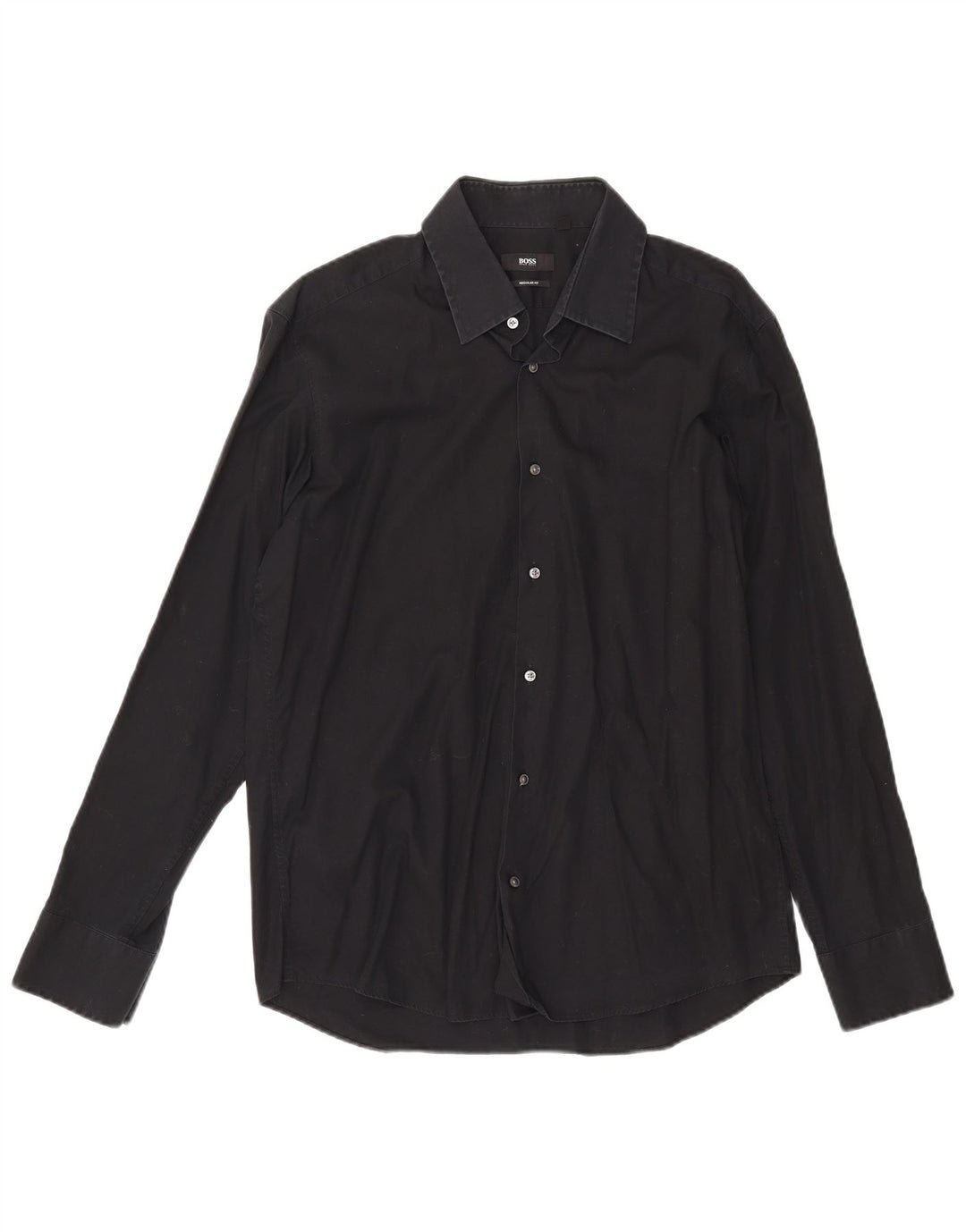 HUGO BOSS Mens Regular Fit Shirt Size 16 1/2 42 Large Black
