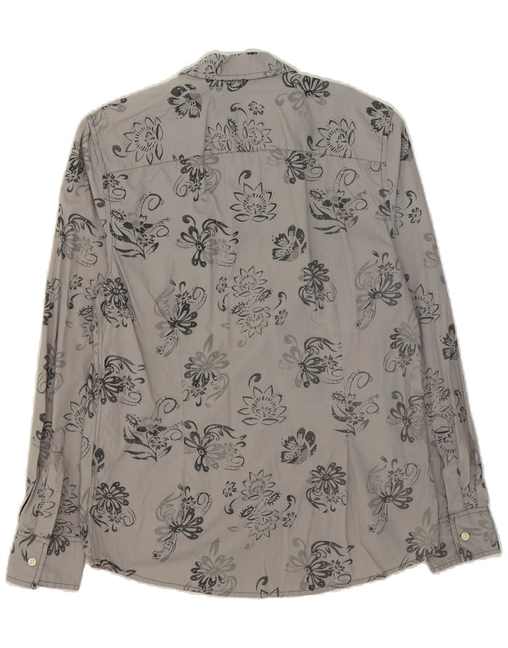GUESS Mens Shirt Medium Grey Floral Cotton Vintage Guess and Second-Hand Guess from Messina Hembry 
