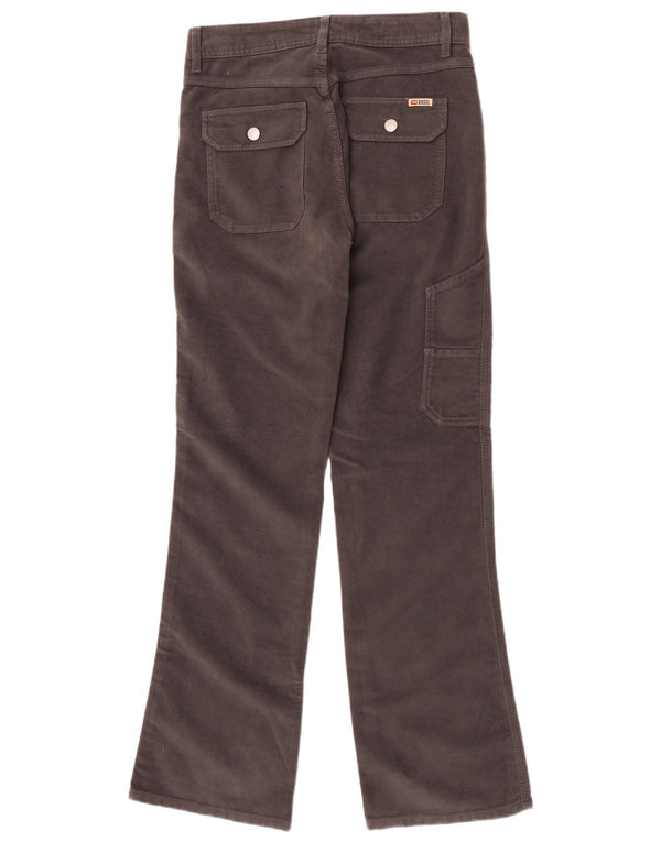 Diesel γυναικείο βελούδινο παντελόνι Cargo Bootcut W27 L32 Γκρι βαμβακερό