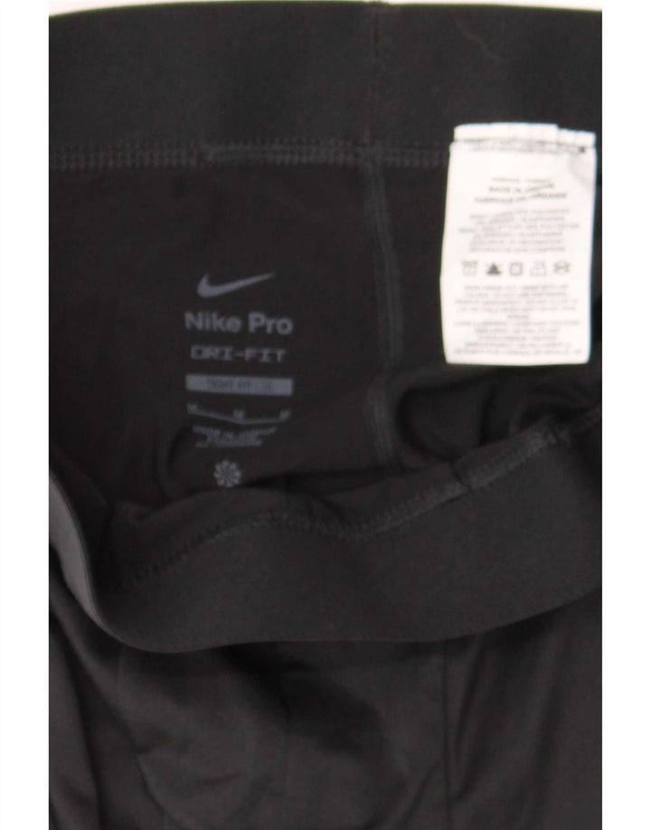 Nike Womens Tight Fit Crop Leggings UK 12 Medium Black Polyester