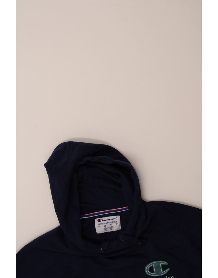 CHAMPION Mens Hoodie Jumper Medium Navy Blue Vintage Champion and Second-Hand Champion from Messina Hembry 