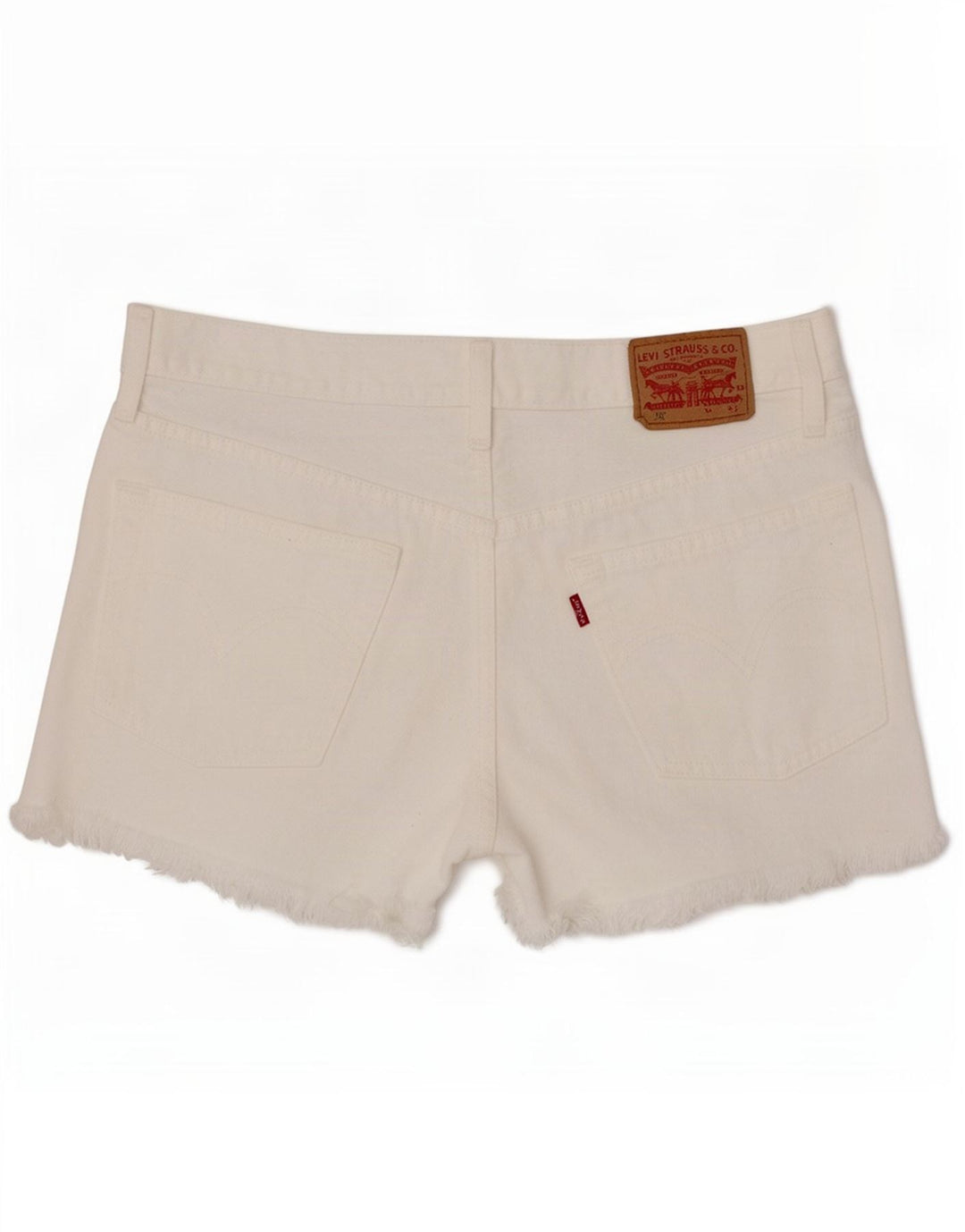 Levi's Womens 501 denimshorts W28 Medium White Bomuld