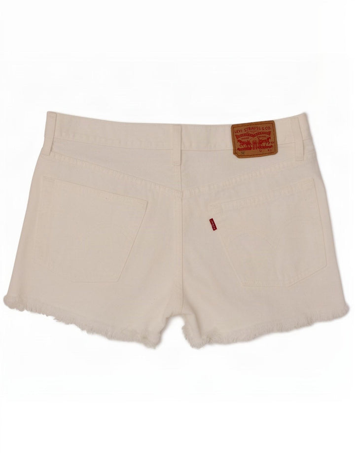 Levi's Womens 501 denimshorts W28 Medium White Bomuld