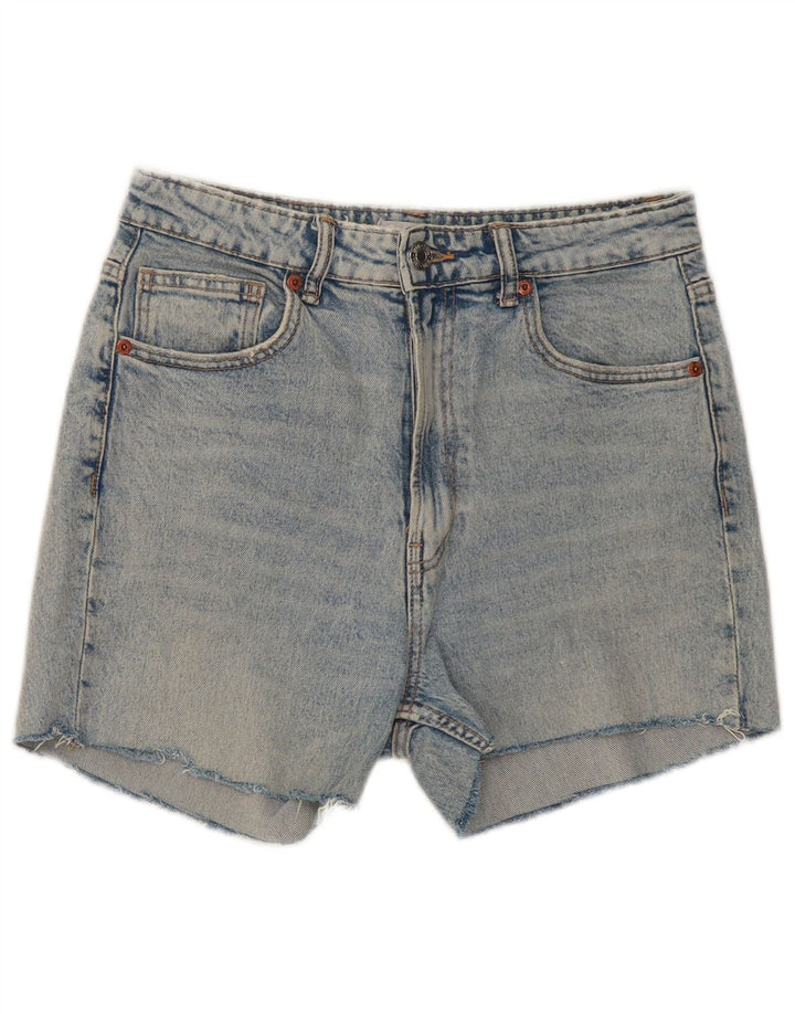 ZARA Womens Denim Shorts EU 38 Small W28  Blue