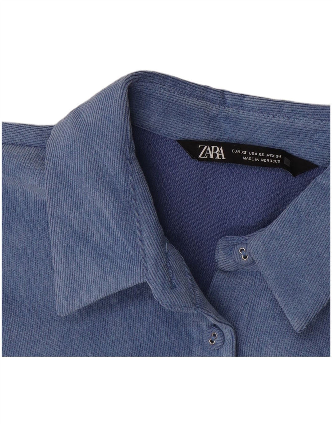 Zara Herre Oversized Skjorte UK 6 XS Blå