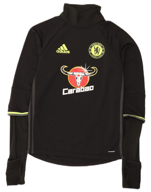 Adidas pentru bărbați Chelsea FC Graphic Top cu mânecă lungă XS poliester negru