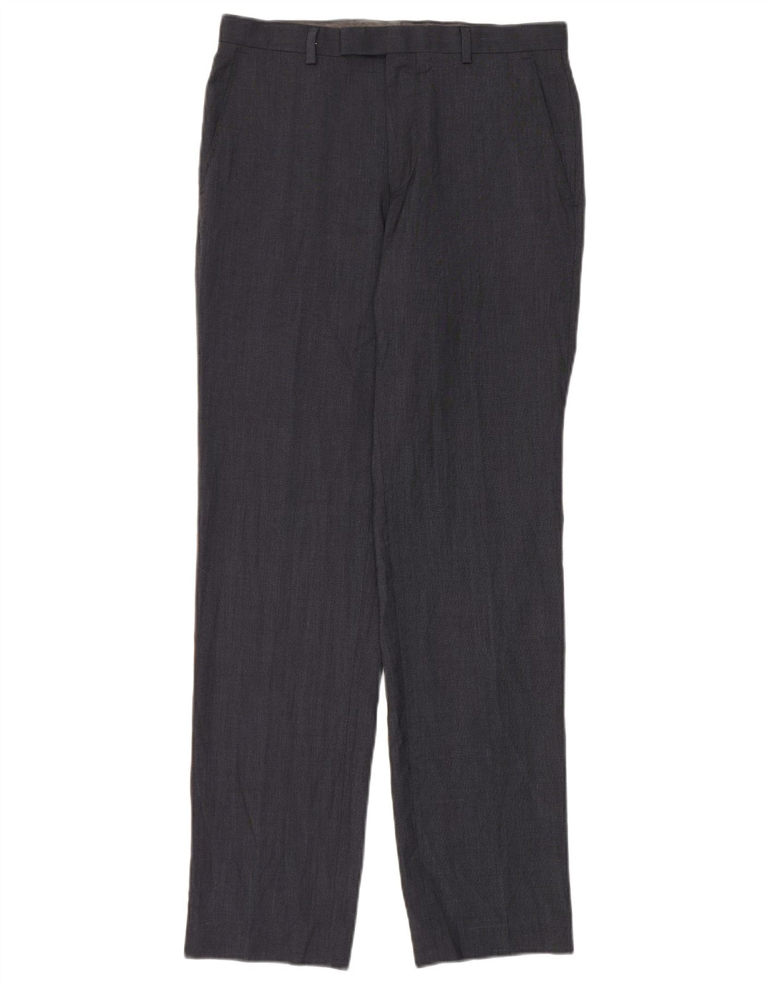 Marks & Spencer Mens Straight Suit Trousers W30 L33 Navy Blue Polyester