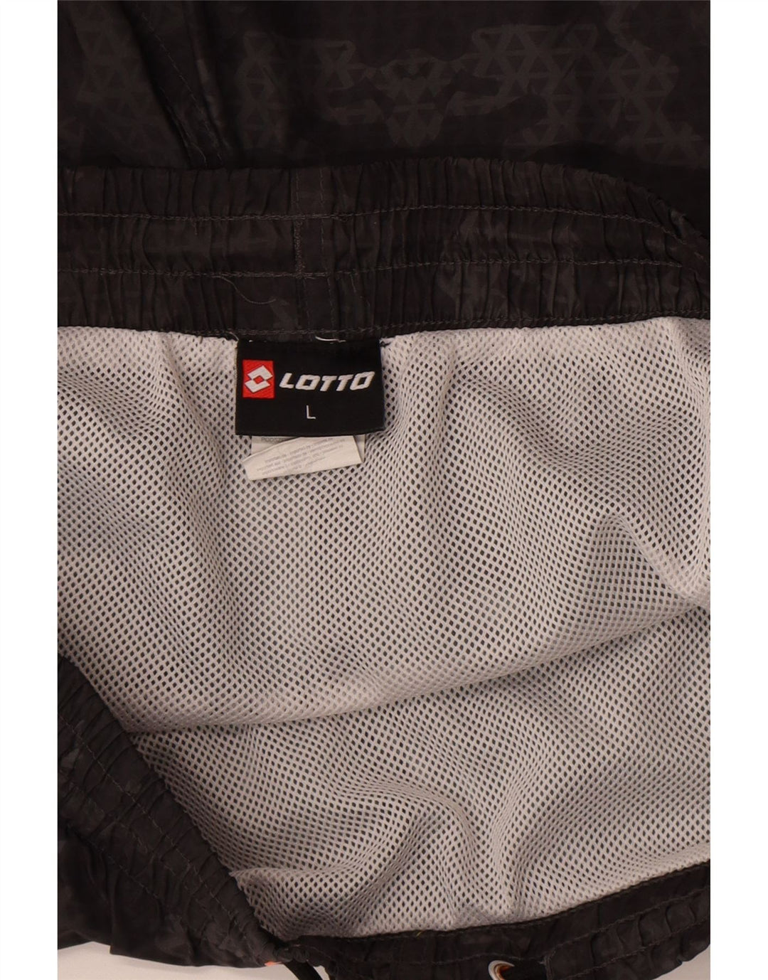 Lotto Mens Swimming Shorts Large  Black Geometric Polyester