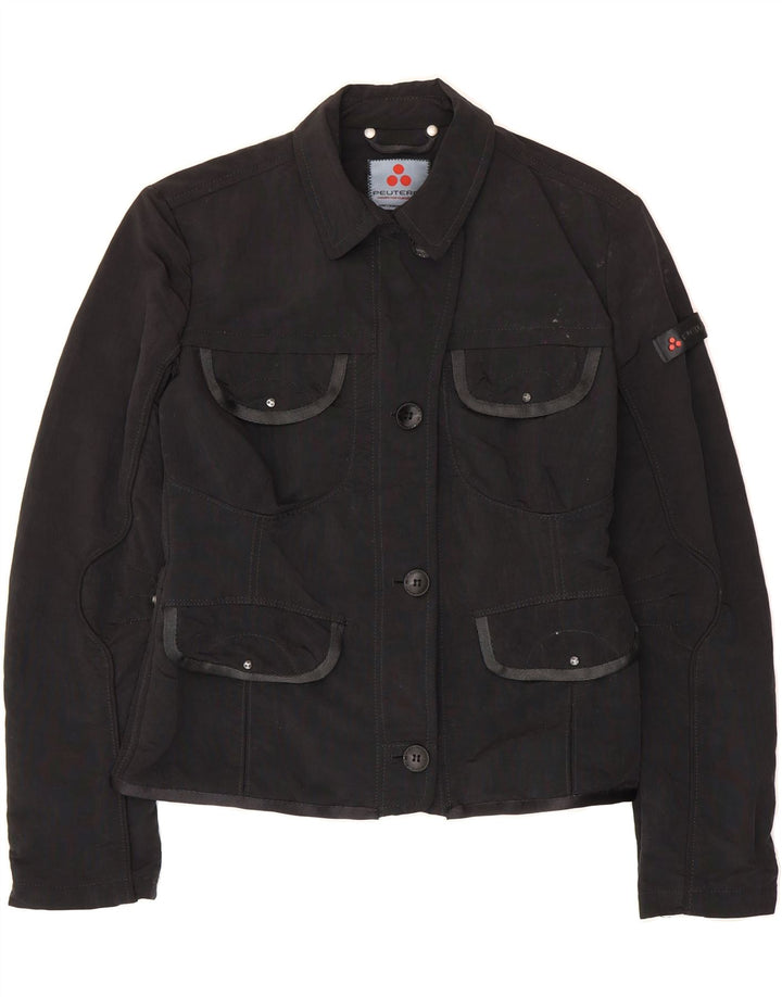 PEUTEREY Womens Utility Jacket IT 42 Medium Black Polyamide Vintage PEUTEREY and Second-Hand PEUTEREY from Messina Hembry 