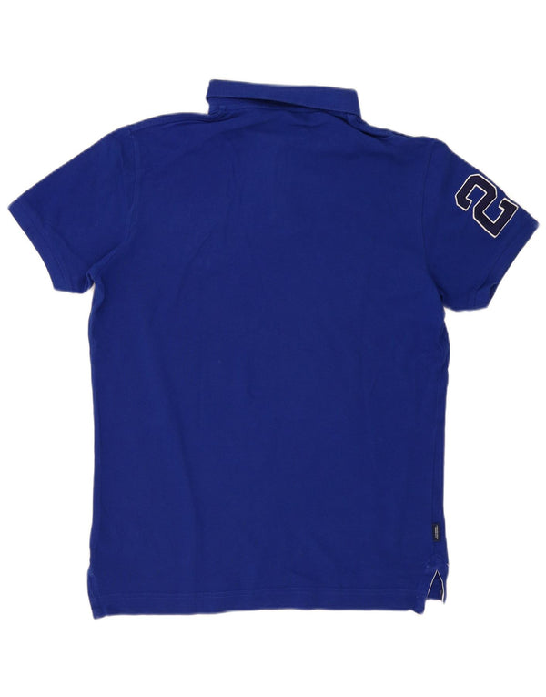 Tricou polo cu grafică pentru bărbați Superdry, mare, albastru, bumbac