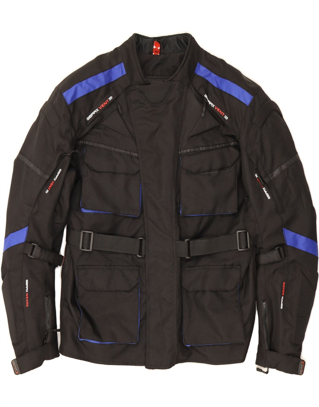 GEAR X Mens Racer Jacket UK 44 2XL Black Colourblock Polyester Vintage Gear X and Second-Hand Gear X from Messina Hembry 