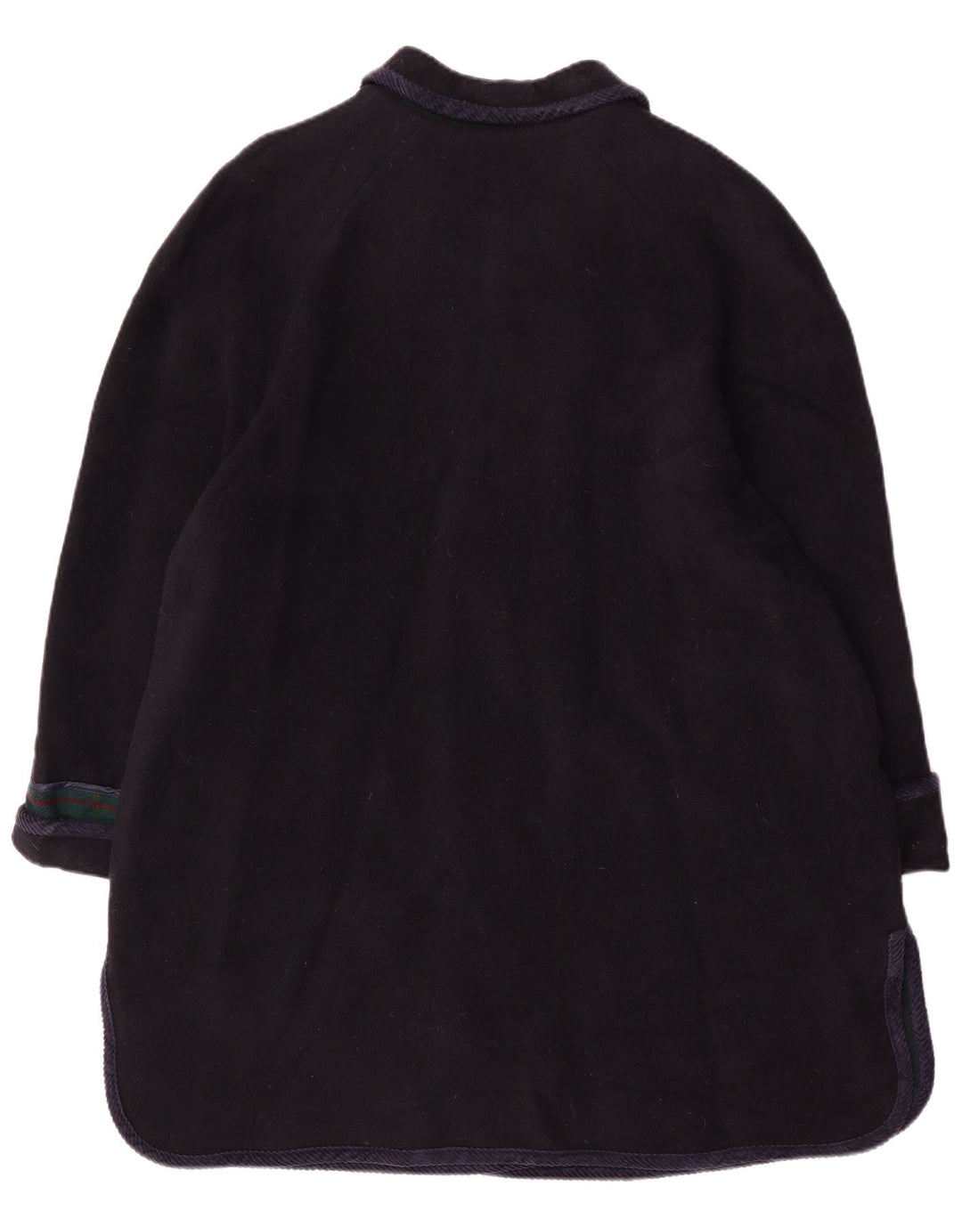 Vintage Womens Overcoat UK 20 2XL Navy Blue Wool