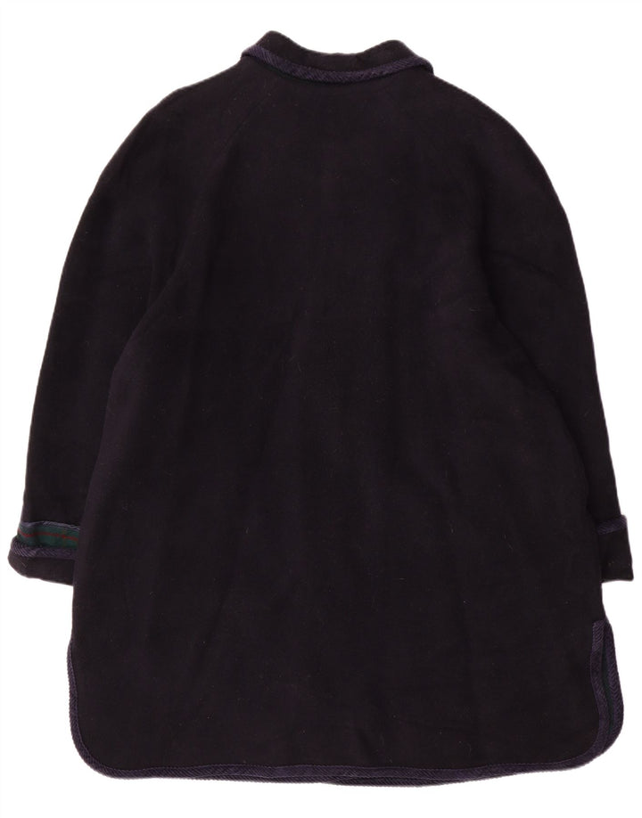 Vintage Womens Overcoat UK 20 2XL Navy Blue Wool