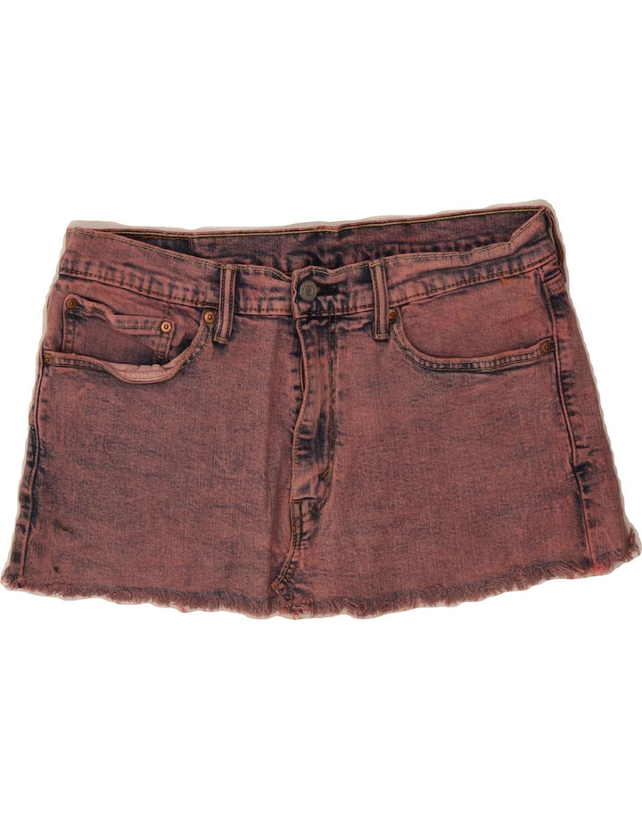 LEVI'S Womens Denim Skirt W36 XL  Pink Cotton Vintage Levi's and Second-Hand Levi's from Messina Hembry 