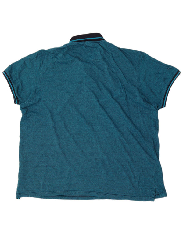 Polo Pierre Cardin da uomo vestibilità regolare 3XL cotone gessato blu