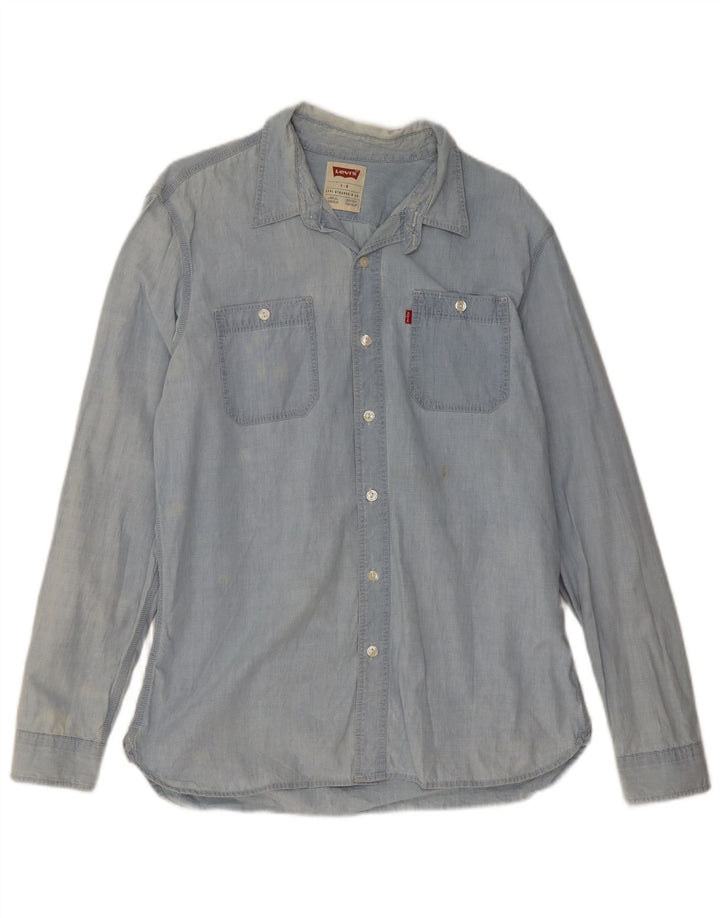 Levi's Mens Denim Shirt Large Blue Cotton