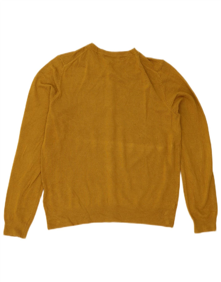 Marks & Spencer Dame Cardigan Sweater UK 12 Medium Yellow Viscose