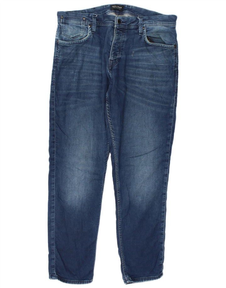 Jack & Jones Mens Slim Jeans  W34 L32 Blue Cotton
