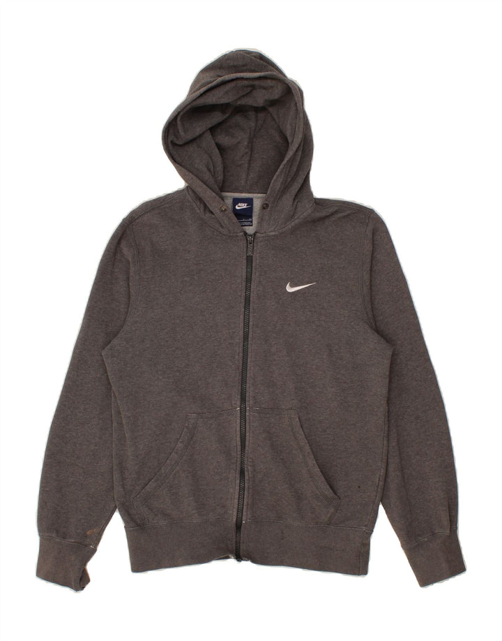 NIKE Mens Zip Hoodie Sweater Small Grey Cotton Vintage Nike and Second-Hand Nike from Messina Hembry 