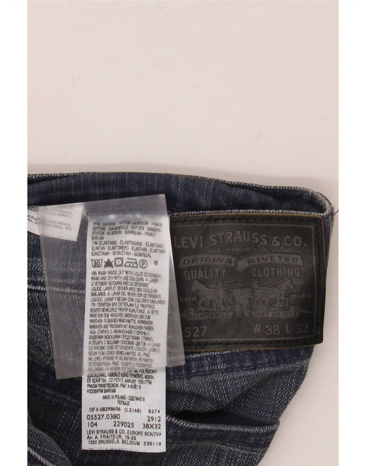 Levi's Mens 527 Bootcut Jeans W38 L32 Blue Cotton