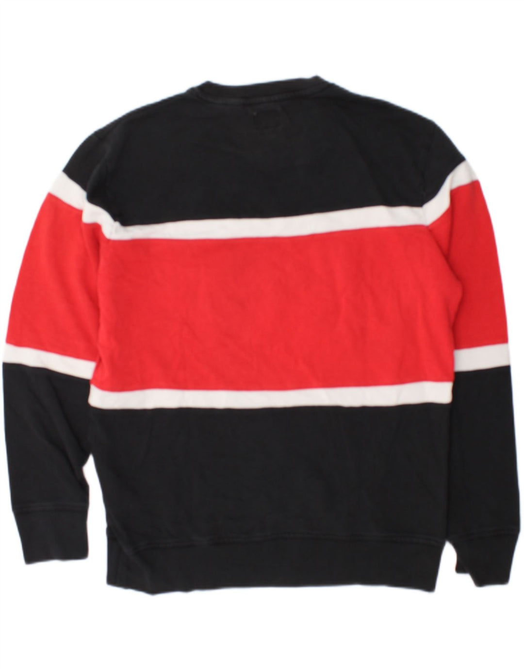Levi's Mens Graphic Sweatshirt Jumper Medium Black Colourblock Cotton