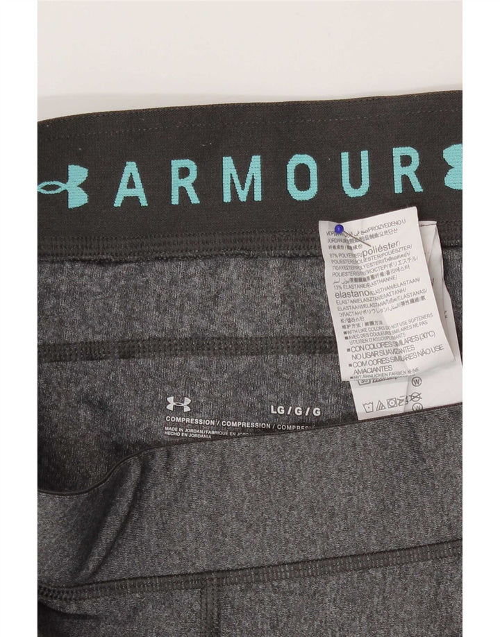 Under Armour Γυναικεία Κάπρι Κολάν UK 14 Μεγάλος Γκρι Γεωμετρικός Πολυεστέρας
