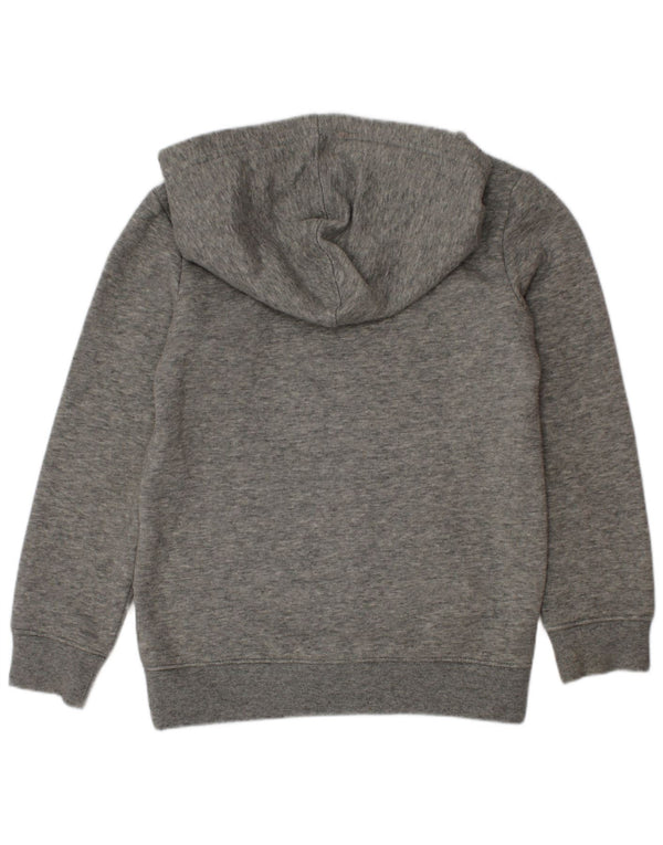 Nike Boys Graphic Hoodie Jumper 4-5 Years Small Grey Flecked Cotton