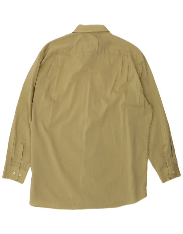 Hugo Boss Mens Shirt Size 16 1/2 Large Khaki Cotton