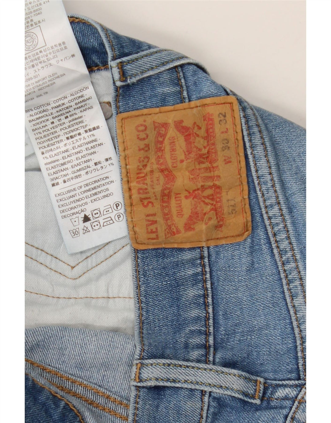 LEVI'S Mens 511 Slim Jeans W30 L32 Blue Cotton Vintage Levi's and Second-Hand Levi's from Messina Hembry 