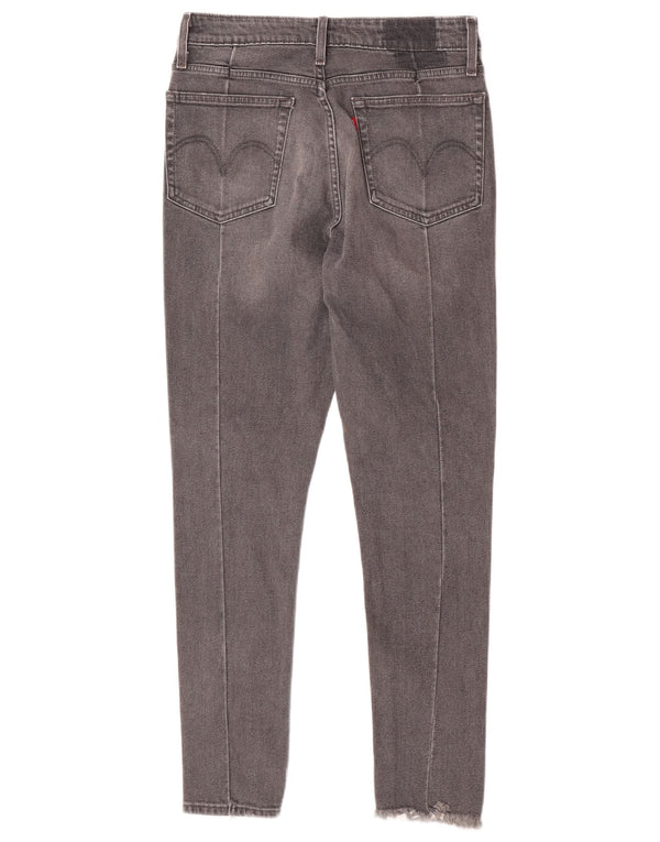 Levi's Womens 721 Distressed High Rise Skinny Jeans W29 L30 Γκρι βαμβακερό