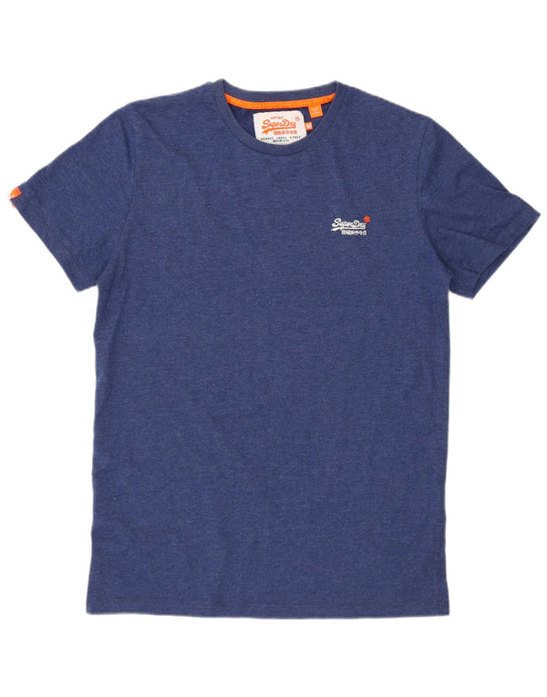 Мужская футболка Superdry Top из хлопка среднего цвета синего цвета