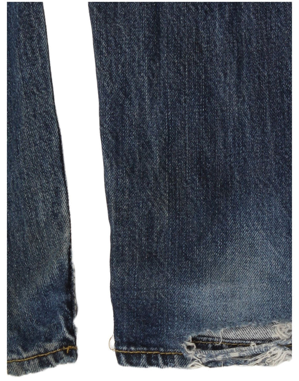 Carhartt Mens Straight Jeans W34 L34 Azul Algodão