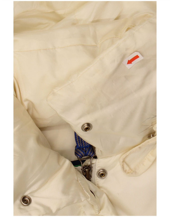 BELFE & BELFE Womens Hooded Padded Jacket IT 42 Medium White