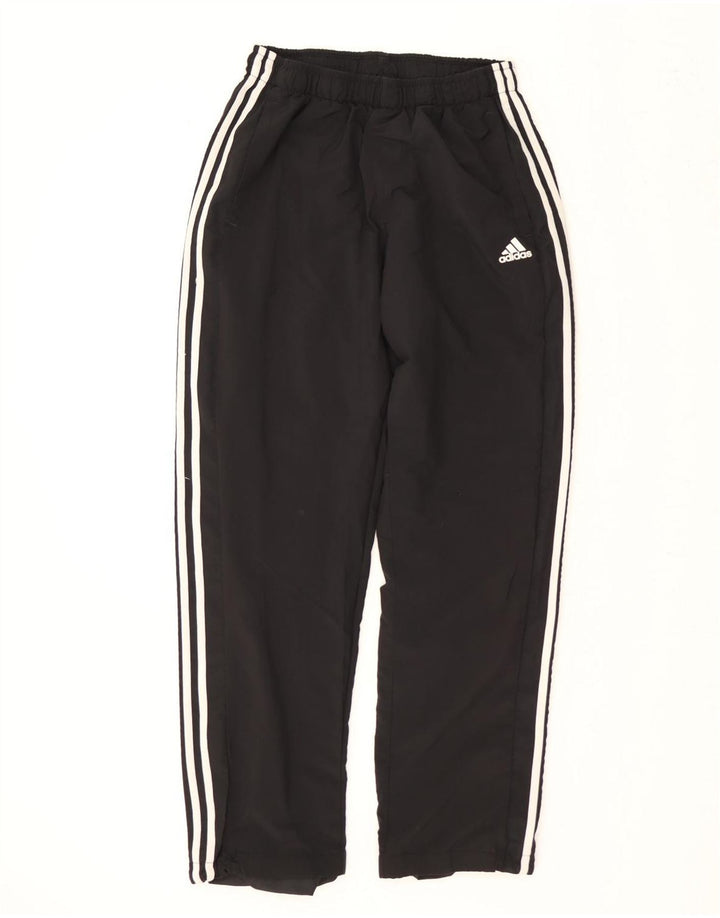 ADIDAS Womens Climalite Tracksuit Trousers UK 14 Large  Black Polyester Vintage Adidas and Second-Hand Adidas from Messina Hembry 