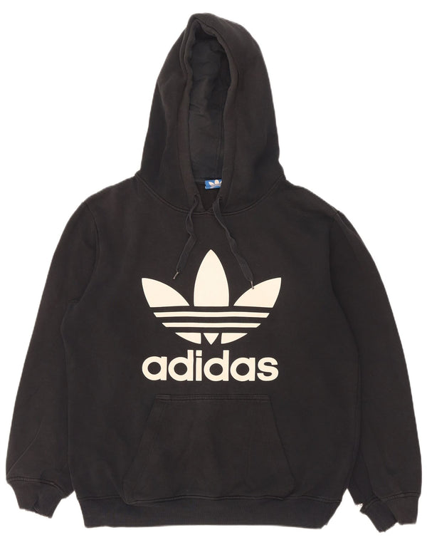 Adidas Mens Graphic kapucnis pulóver kis fekete pamut