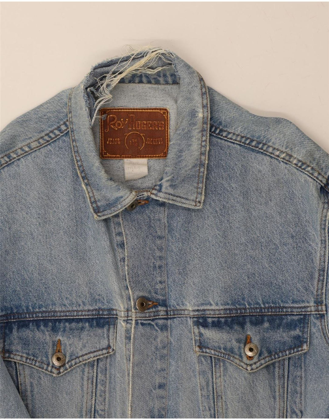 ROY ROGERS Veste en jean pour homme UK 38 Bleu moyen