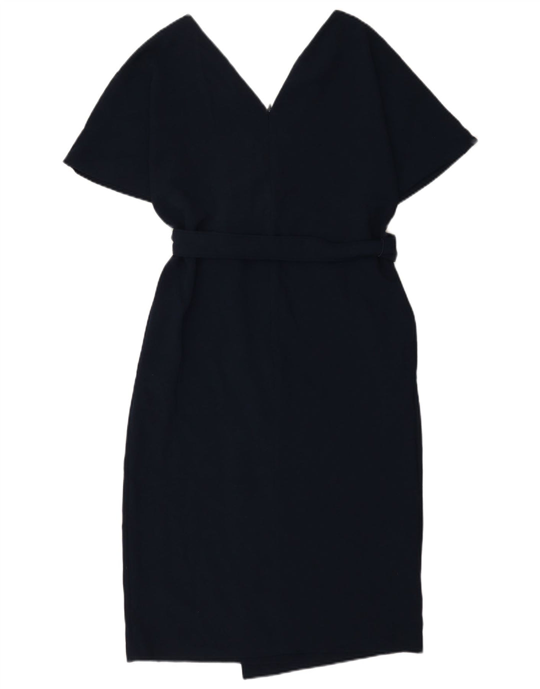Marks & Spencer Damen Wickelkleid UK 12 Medium Marineblau Polyester